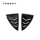 TESERY Rear Side Window Louvers Cover for Model Y | 3 Finishes | 2-Pack