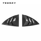 TESERY Rear Side Window Louvers Cover for Model Y | 3 Finishes | 2-Pack