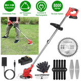 Rechargeable Electric Cordless Grass Trimmer with Alloy Saw Blade