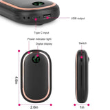 Rechargeable Hand Heater Pocket Warmer Power Bank with Digital Display