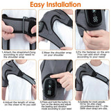 Rechargeable Heated Shoulder Wrap Massager Shoulder Brace Support with 3 Heating Levels