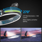 Rechargeable Motion Sensor Head Lamp 6 Light Modes