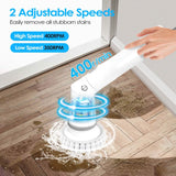 Rechargeable Telescopic Cleaning Brush 6 Replaceable Heads 2 Speed Adjustable Extension Arm