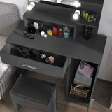 Rectangular Makeup Table with Mirror