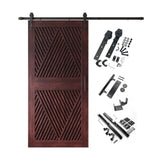 Diamond Pattern Barn Door Kit | Black Hardware