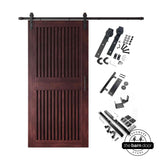 Vertical Slat Barn Door Kit | Black Hardware