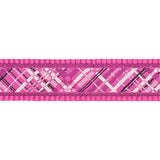 Reddingo Flanno Pattern Pink Dog Harness Large 25mm