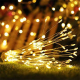 Remote Control Waterproof Christmas Fireworks LED String Lights
