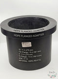 HDPE Flanged Adapter 11 in opening, 15 in Rad. 11 in H