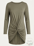 International Concepts Womens Twist Front High-Low Tunic Top,Size Large