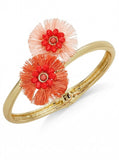 Inc Gold-Tone Beaded Fringe Flower Bypass Hinge Bracelet