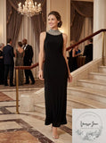 SLNY Embellished Zippered Sleeveless Sheath Formal Dress, Size 6