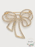 Charter Club Gold-Tone Pave Bow Pin