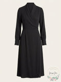 Alfani Faux-Wrap Dress, Size Large