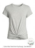 Calvin Klein Twist-Front Top Energy ,Size Medium