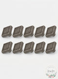 GlideRite 10-Pack 1-1/8 in. Weathered Nickel Square Cabinet Knobs