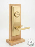 Emtek Mormont Single Cylinder Entry Set Replacement Sideplates, LH/Satin Brass