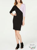 I.N.C. Metallic Colorblocked Sweater Dress, Size Small