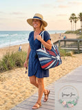 I.N.C. Beach Summer Vacation Tropical Straw Tote