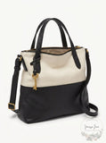 Fossil Colorblock Charlotte Small Leather Crossbody Hobo