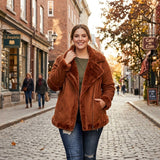 Style & Co Plus Size Faux-Shearling Moto Jacket, Size 0X