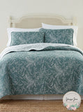 Southshore Fine Linens Lightweight Reversible Floral Quilt and Sham Set