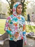 Nike Womens Dry Printed Hooded Training Jacket, Size Medium