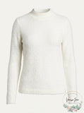 Alfani Mock-Neck Boucle Sweater, Size Large