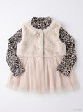 First Impressions Baby Girls 2-Pc. Faux-Fur Vest, Tulle-Hem Tunic, Size 24M