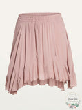 Free People Womens Pink Above the Knee Pleated Skirt, Size Small