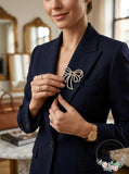 Charter Club Gold-Tone Pave Bow Pin