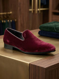 Inc Mens Trace Velvet Loafers, Mens Shoes, 8M/Red