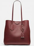 DKNY Sullivan Genuine Leather North South Tote Bag - (Red)