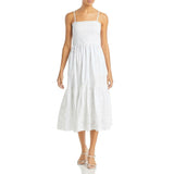 Aqua Sleeveless Smocked Eyelet Dress, Size Small