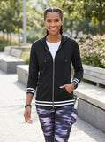 Ideology Womens Varsity Zip Hoodie ,Size XS