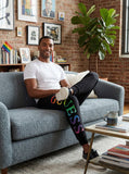 Guess Mens Arthur Ombre Rainbow Logo Joggers, Size XXL