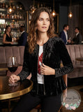 International Concepts Velvet Peplum Jacket, Size Medium