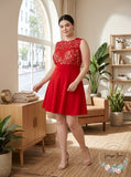 Love Squared Womens Plus Lace Textured Party Dress, Size 3X