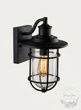 Globe 44308 Vintage Turner Wall Sconce, Natural, Black