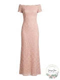 Adrianna Papell Off-the-Shoulder Lace Gown, Size 2