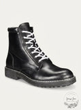 INC International Concepts Men’s Ivan Lace-up Boots, Black, Size 12