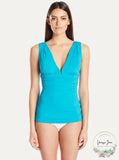 Contours by Coco Reef Womens Tankini Top Swimsuit with Shapeware, Size 14