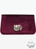 I.n.c. Mishel Velvet Brooch Clutch