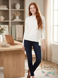 Hooked up by Lot Juniors Tie-Hem Sweater, Large