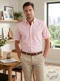 Club Room Mens Wrinkle-Resistant Button-Up Short Sleeve Dress Shirt, SZ 14.5
