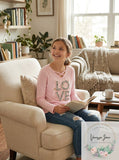 Epic Threads Big Girls Love T-Shirt Pink, Size Extra Large