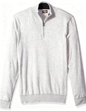 Dickies Mens Solid Jersey 1/4 Zip Mock, Light Grey Heather, Large