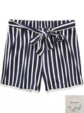 Monteau Big Girls Tie Waist and Pom Poms at Hem Shorts, Size XL