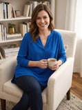 I.n.c. Petite Split-Neck Top, size pp