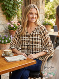 Karen Kane Shibori Peasant Blouse